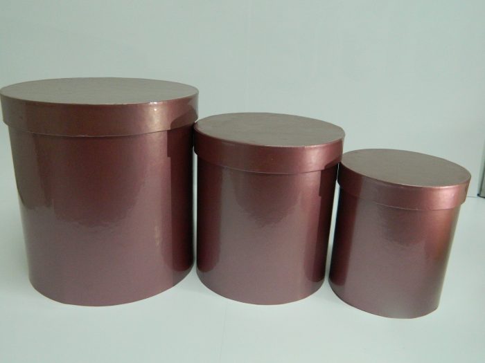 set poklon kutija za cveće - METALIK ROZE - Slika 3