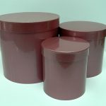 set poklon kutija za cveće - METALIK ROZE
