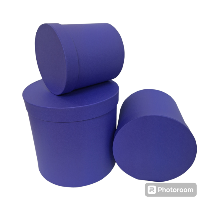 Set kutija za cveće i poklone - indigo plava boja - Slika 2